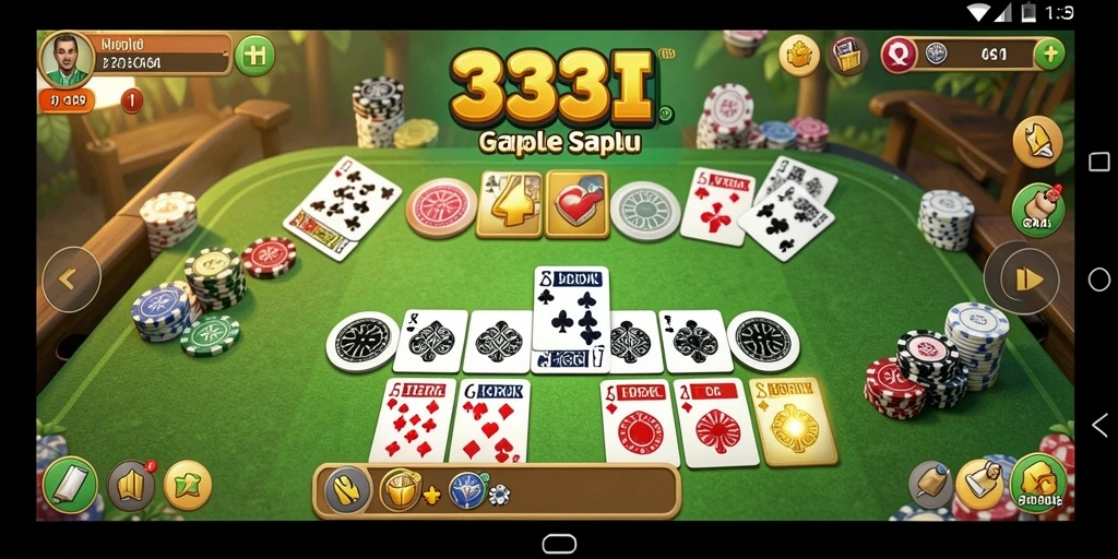 Tampilan gameplay Gaple yang menarik dan interaktif.