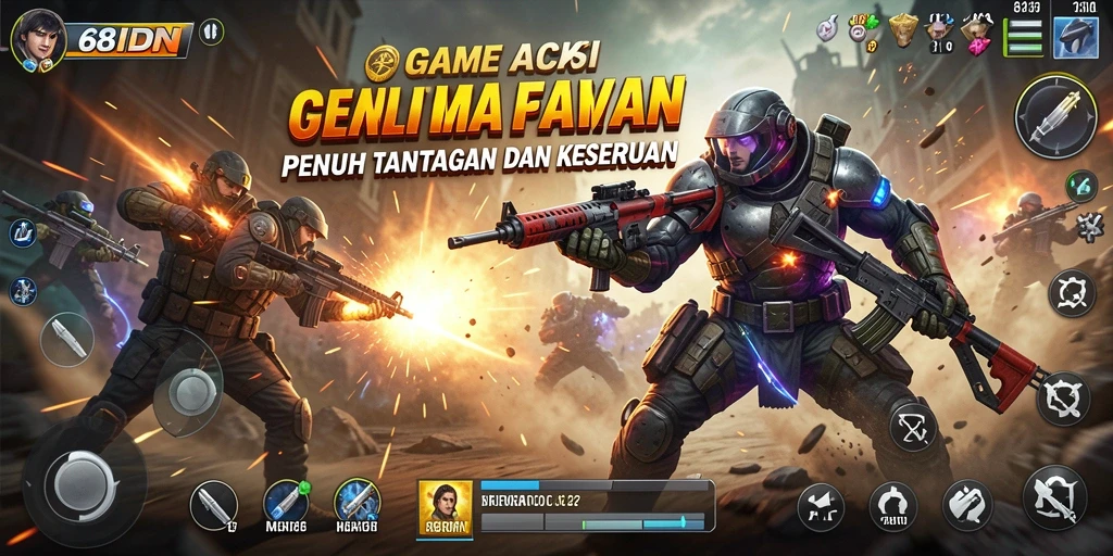 Screenshot menampilkan aksi seru dalam game 68IDN.