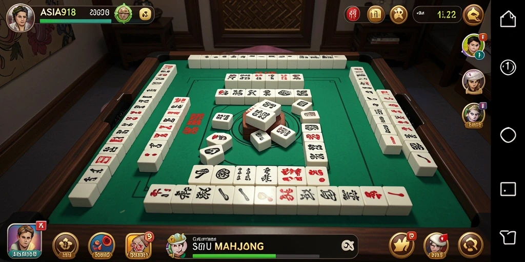 Tampilan gameplay yang seru dalam game Mahjong ASIA918.