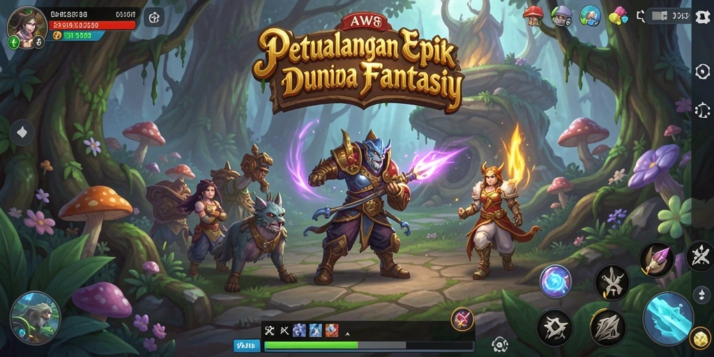 Menampilkan gameplay seru di dunia petualangan yang luas dan indah.