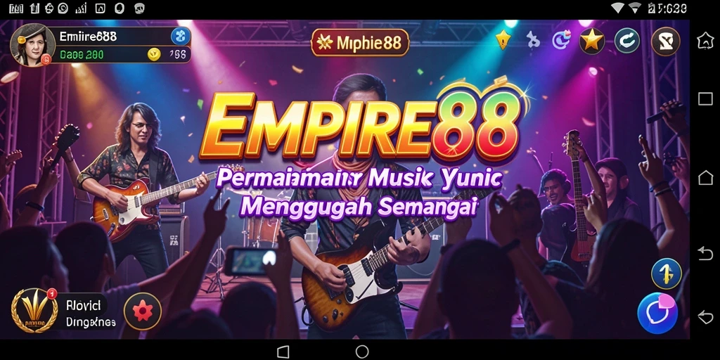 Screenshot gameplay EMPIRE88 menampilkan interaksi musik yang seru.