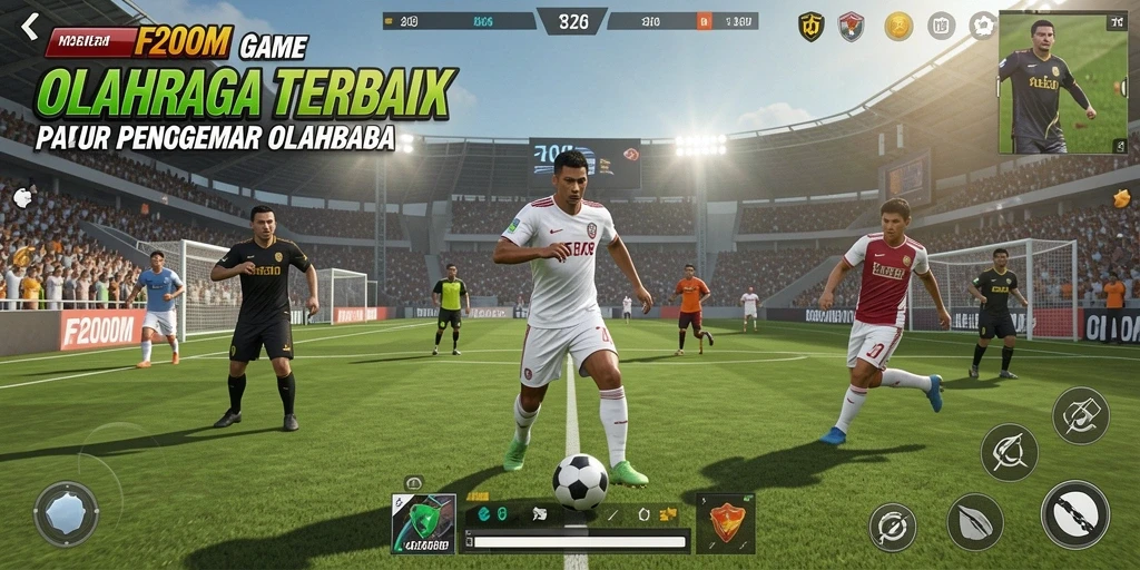 Tampilan gameplay F200M yang menarik saat bertanding.