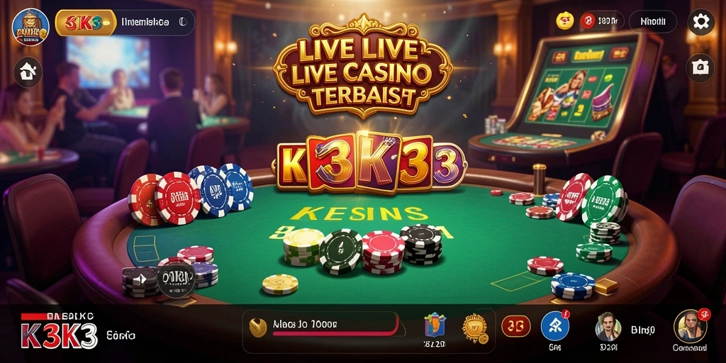 Tampilan langsung dealer di permainan Live Casino K3K3.