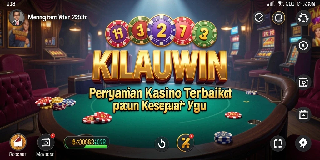 Screenshot gameplay KILAUWIN menampilkan suasana kasino yang mendebarkan.