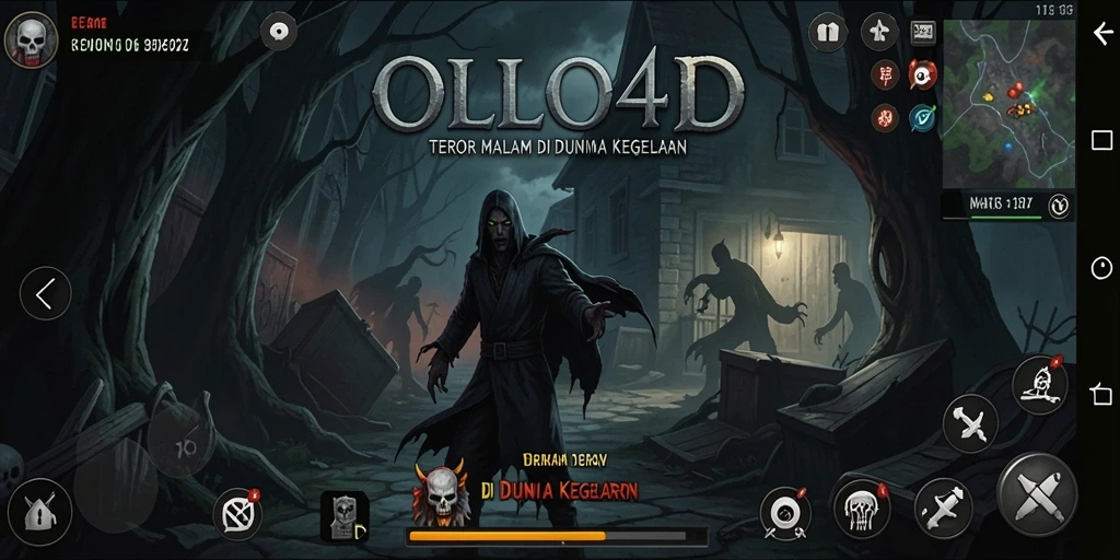 Tampilan gameplay OLLO4D yang menegangkan dan menyeramkan.