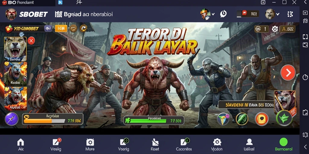 Tangkapan layar menampilkan suasana menyeramkan dalam gameplay SBOBET.