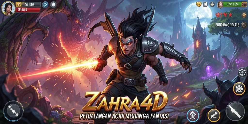 Tampilan gameplay ZAHRA4D yang menegangkan dan penuh aksi.